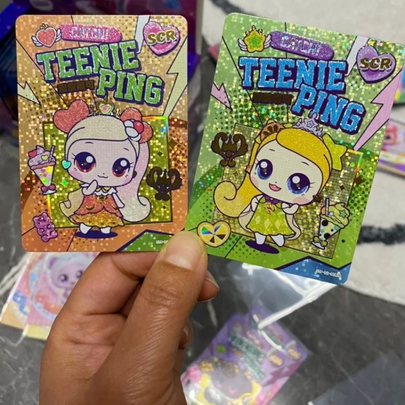 จับได้ไหม! การ์ดเกม Teenieping ซีซั่น 6 รุ่น Love Cute Card Shining Meteor UR Linkage ของสะสมและของขวัญ