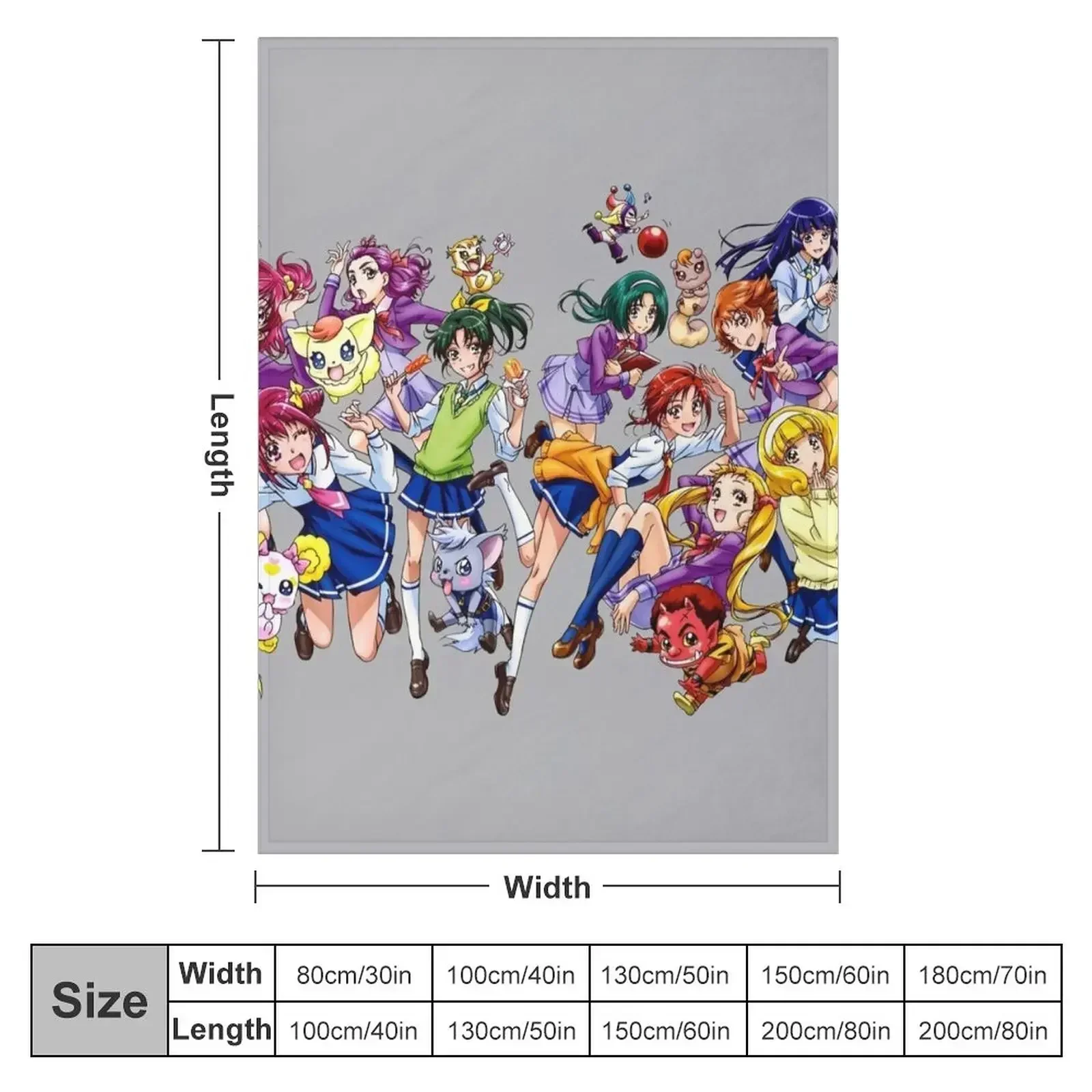 Pretty Cure All Stars Reika Aoki Miyuki Hoshizora Toei Animation Throw Blanket Retros Luxury St Blankets