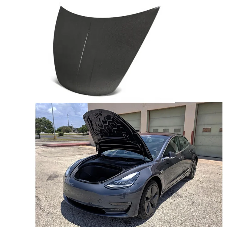 

Carbon Fiber Engine Bonnet Car 083171 Hood for Tesla Modle 3 2021