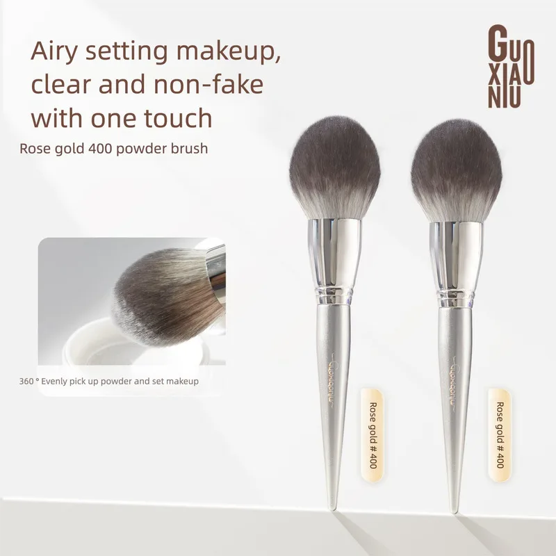 

Guo Xiaoniu Rose Gold 400 Loose Brush Super Fluffy Setting Fiber Bristle Makeup Brush Specially Designed For Makeup Artists
