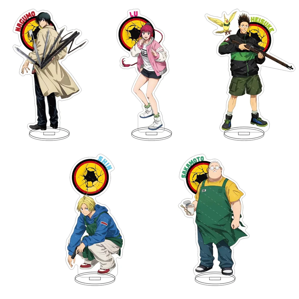 

15CM 9PCS Anime SAKAMOTO DAYS Character Cosplay Figure Acrylic Stand Model Gift Desktop Ornament Collection Accesorios Goods