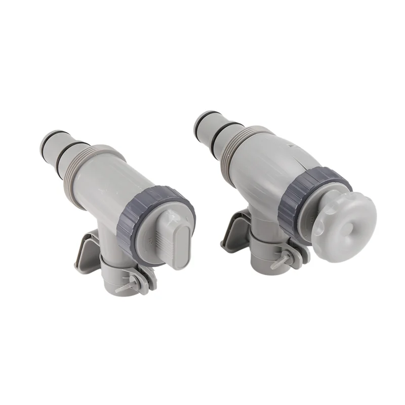 

YHOLI-2PCS Pool Hose Adapter, Swimming Pool Replacement Pool Hose Bracket And Plunger Valve For Above Ground Swimming Pool