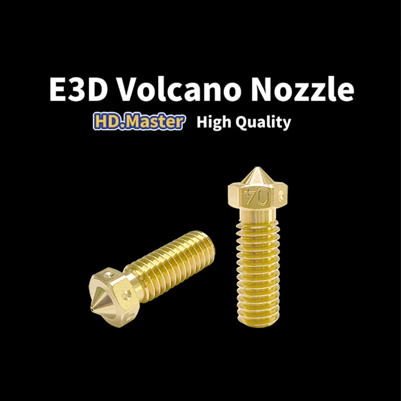 5PCS Volcano 3D Printer Nozzle Hot End Components Brass E3D Nozzles High Quality Vyper Hotend 0.4mm for 1.75mm Filament