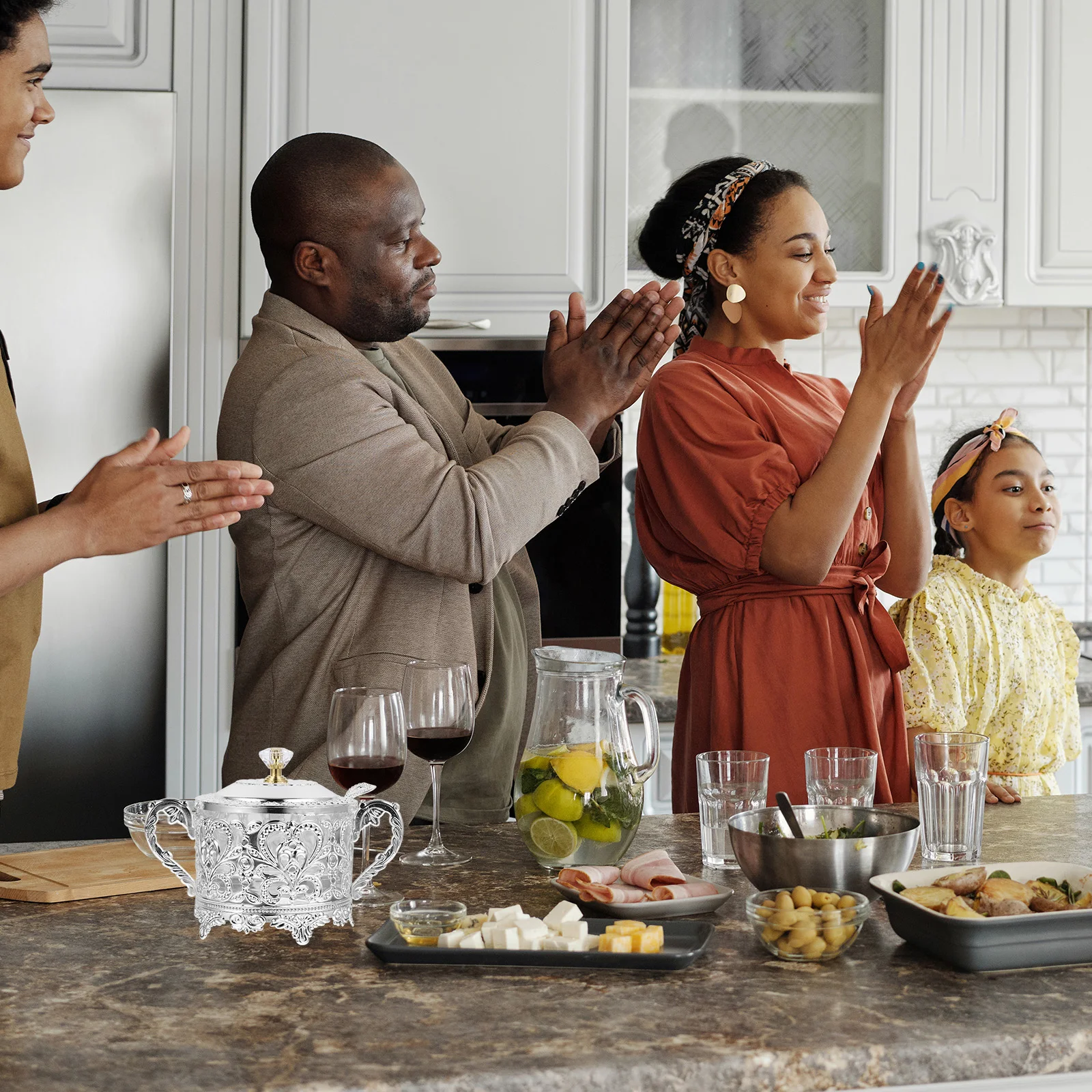 

Kitchen Seasoning Storage Lidded Spice Container Easy Cleaning Condiment Jar Material Wide Mouth Household Kitchen