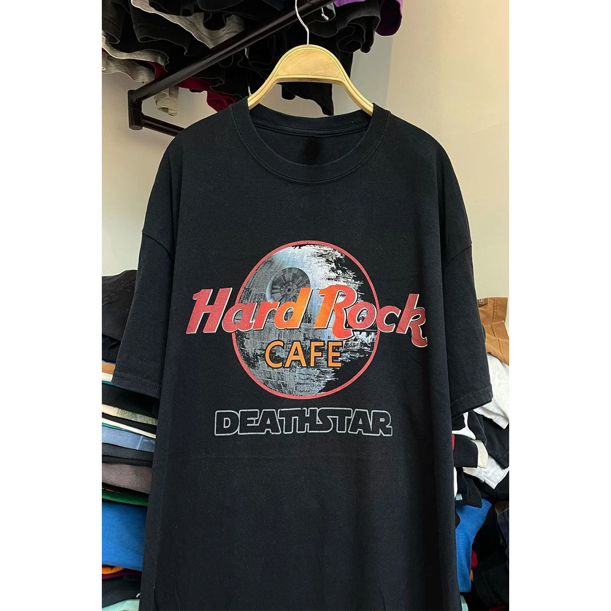 T-shirt da uomo e da donna con tendenza allentata a maniche corte, Hard Rock Cafe American Dark Vintage Retro Rock Band