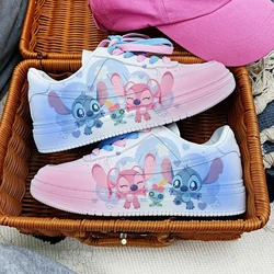 Nowe Disney kreskówki kobiety księżniczka Stitch śliczne obuwie antypoślizgowe buty sportowe z miękkim dnem na prezent dla dziewczynki