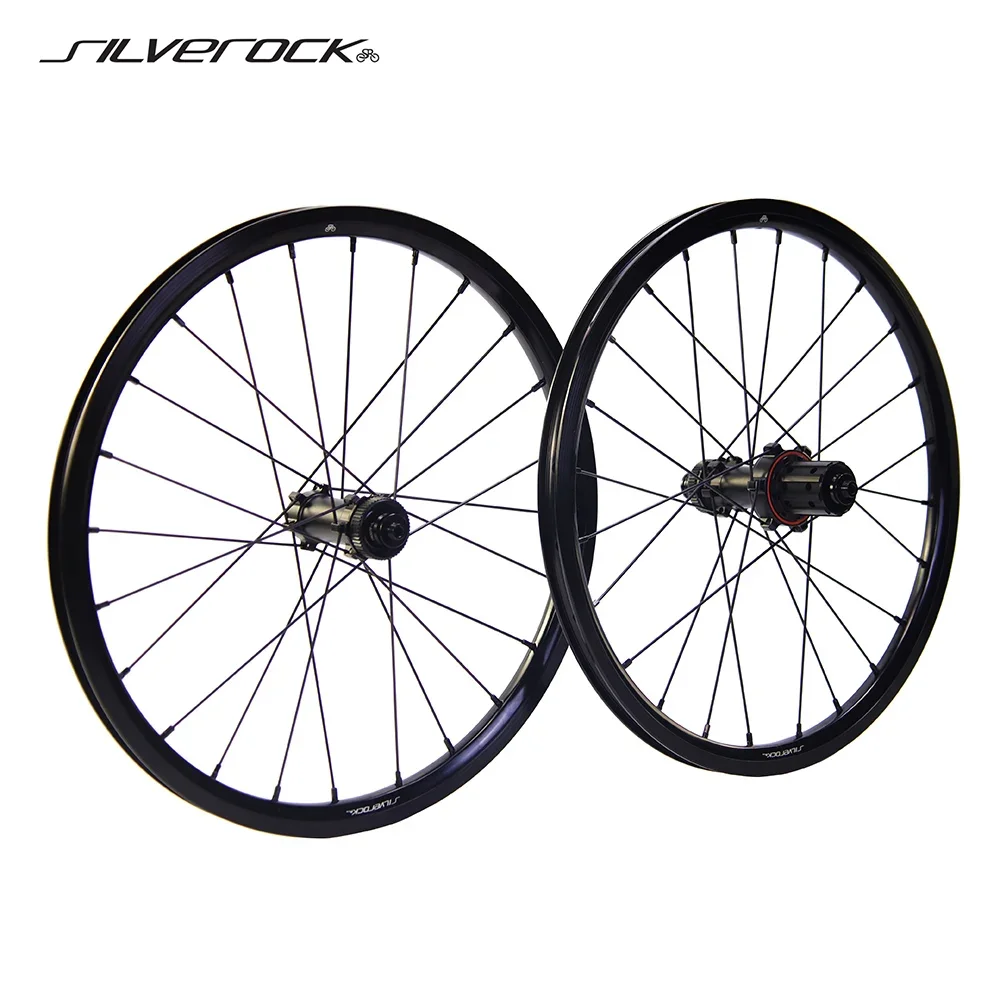 

SILVEROCK-NBR Rim Bike Alloy Wheels 16in 349 Disc Brake Upgraded Centerlock Ceramic Ratchet Noise for DAHON K3P FNHON Bikes