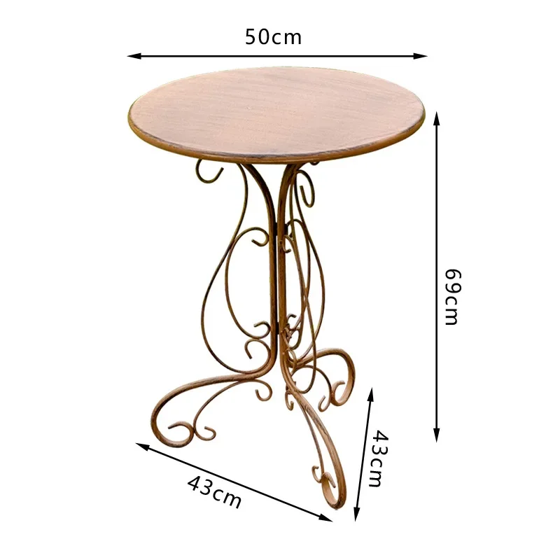 American old iron flower garden table balcony courtyard disassembly and assembly leisure table coffee table homestay