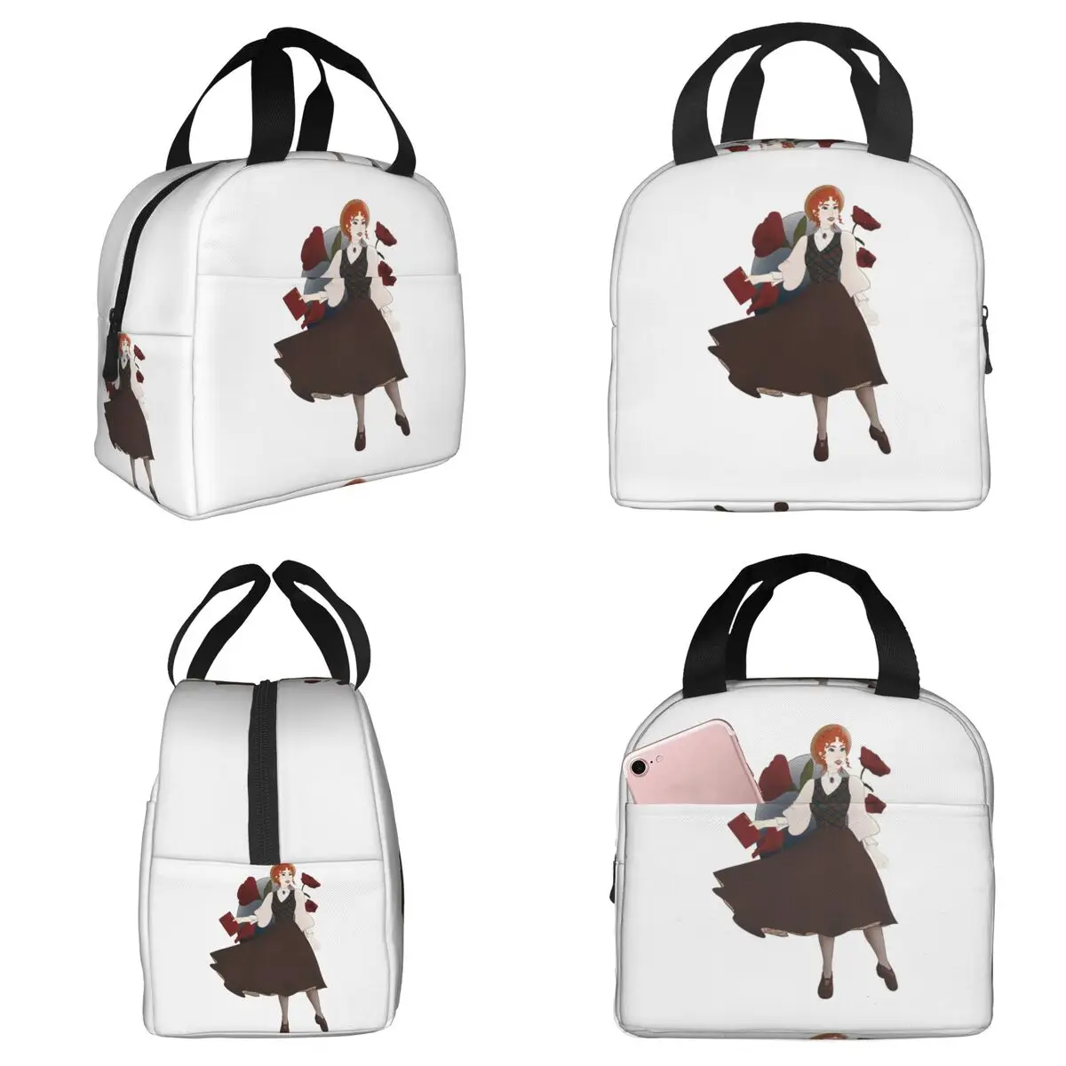 Anne Of Green Gables Insulated Lunch Bag for Kids School Cooler Thermal Food Box Tote Leakproof Lunch Boxes Container