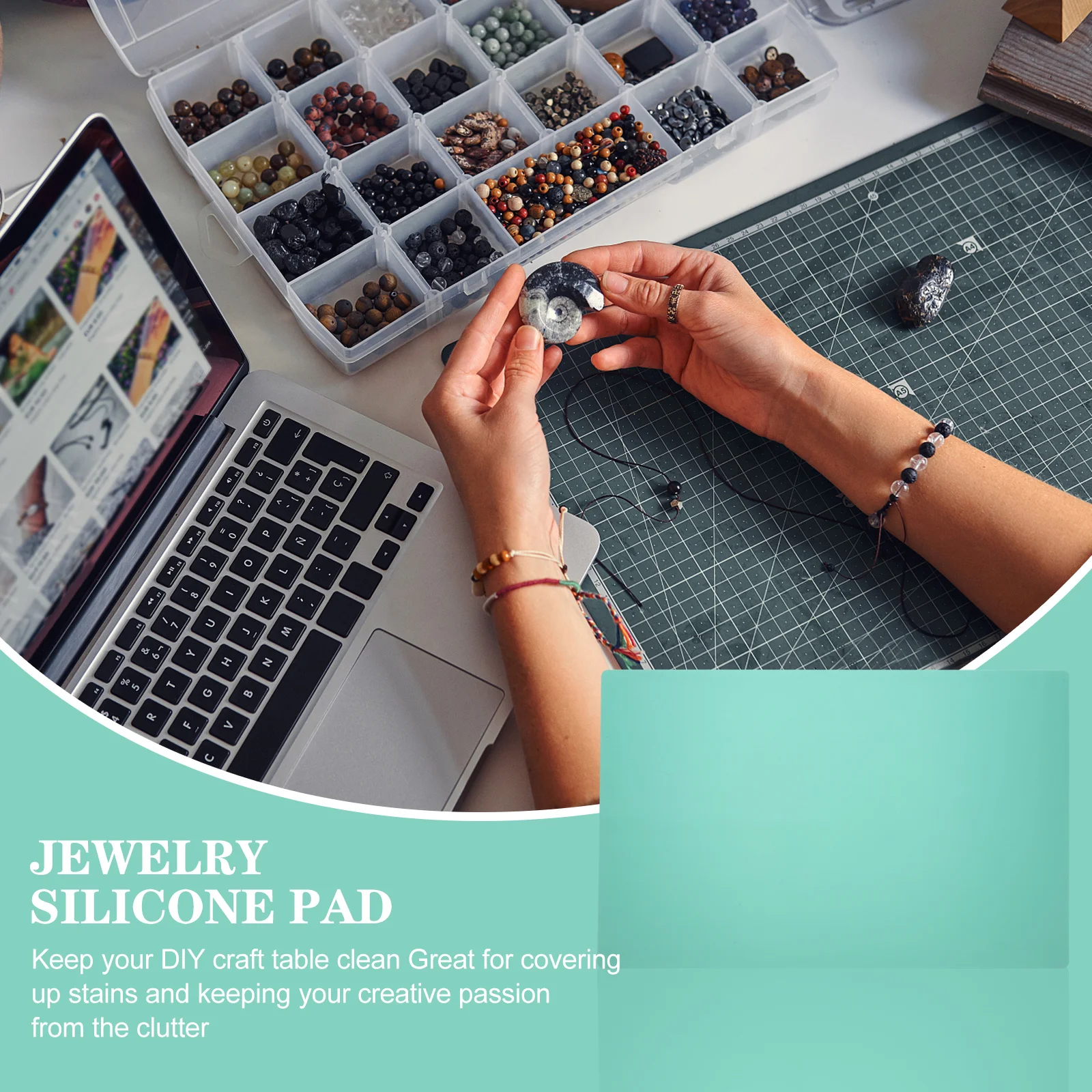 

Large Silicone Mat Heat Resistant Countertop Protector Craft Painting Resin Clay Baking Diy Table Pad Placemat For Kids