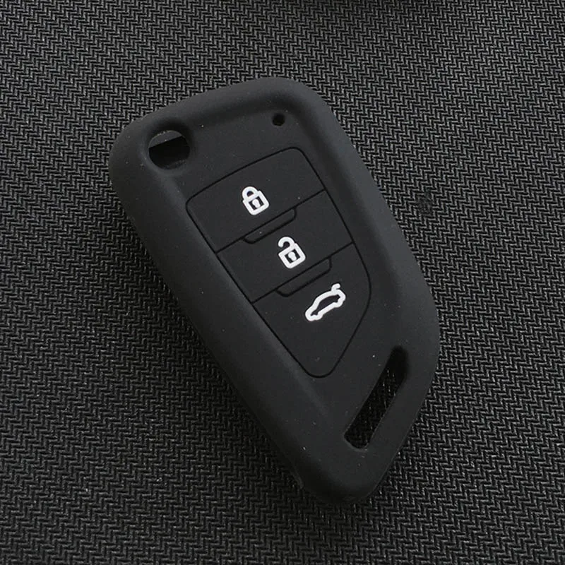 Silicone Car Key Cover Case Shell For VVDI2 /VVDI MINI Key Tool/VVDI Max XEKF20EN xskf01en 3 Button Key Chain Protective Jacket