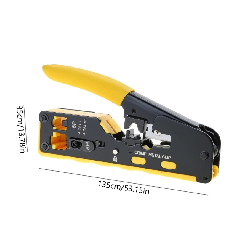 Ferramenta crimpagem profissional rj45, conjunto crimpagem com alça ergonômica ferramentas manutenção