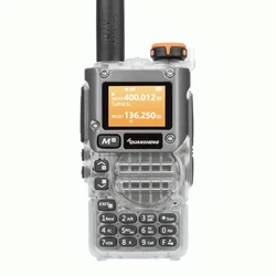Quansheng UV-K5(8) UV-K58 UV-K6 UVK58 Transparente 5W Banda de ar de banda completa FM Tipo-C UHF VHF DTMF NOAA Scramber Ham Rádio em dois sentidos