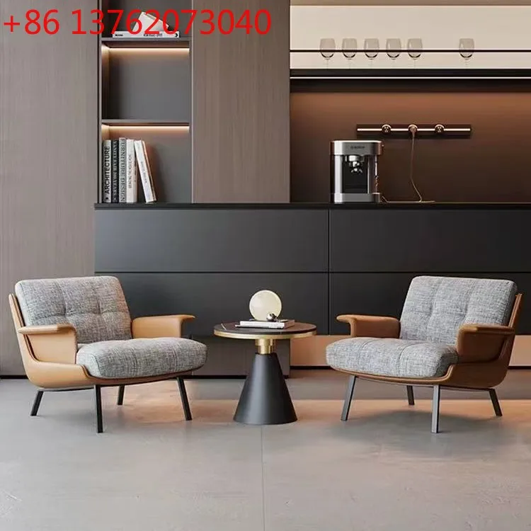 

Light luxury single sofa chair hotel homestay hall reception and negotiation tables and chairs