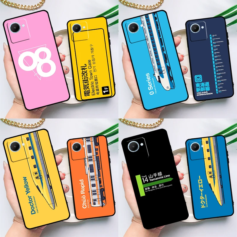 Bullet Train Series Shinkansen Case For Realme C55 C33 C31 C35 C30 C11 C15 C25s C21Y GT Neo 5 3T 2T 8 9 10 11 Pro Plus