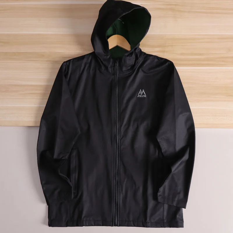 

Men's Outdoor Hooded Jaet Pure Color Inner Cosite Fce Warmth Youth Polyester Long Sve Zipper Closure Stand Fit