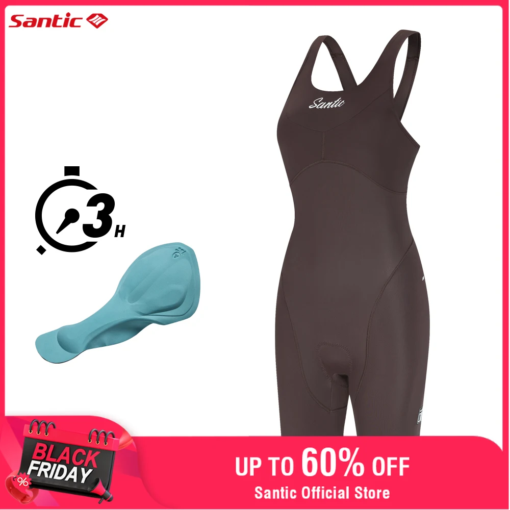 

Santic Summer Women's Triathlon Sleeveless Cycling Suit Quick Drying Lightweight Professional Sports Bike Sport Set