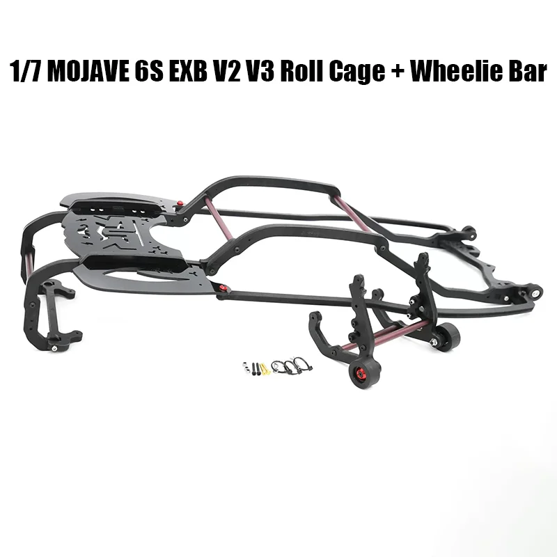 Simulation for 1/7 ARRMA RC MOJAVE 6S EXB V3 V2 Desert Truck Car Assembly Roll Frame Shell Based Roll Cage and Wheelie Bar Set