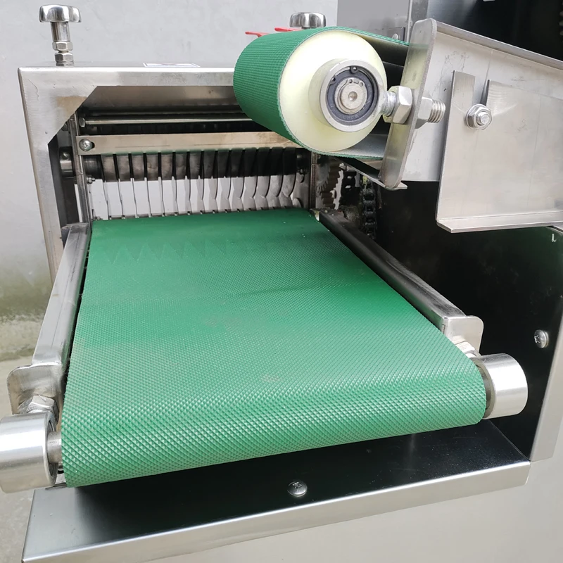 Alta precisão fresco frango peito peixe carne de porco tira de carne cubo dicer máquina corte