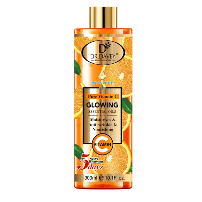 300ml Dr.davey Vitamin C Huile de soin de la peau hydrate et nourrit la peau, grande capacité, huile essentielle pour tout le corps