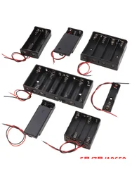 2 3 4 6 8x 3.7V 18650 Battery Storage Box Case DIY 1.5V AA AAA Batteries Clip Holder Container With Wire Lead On/Off Switch