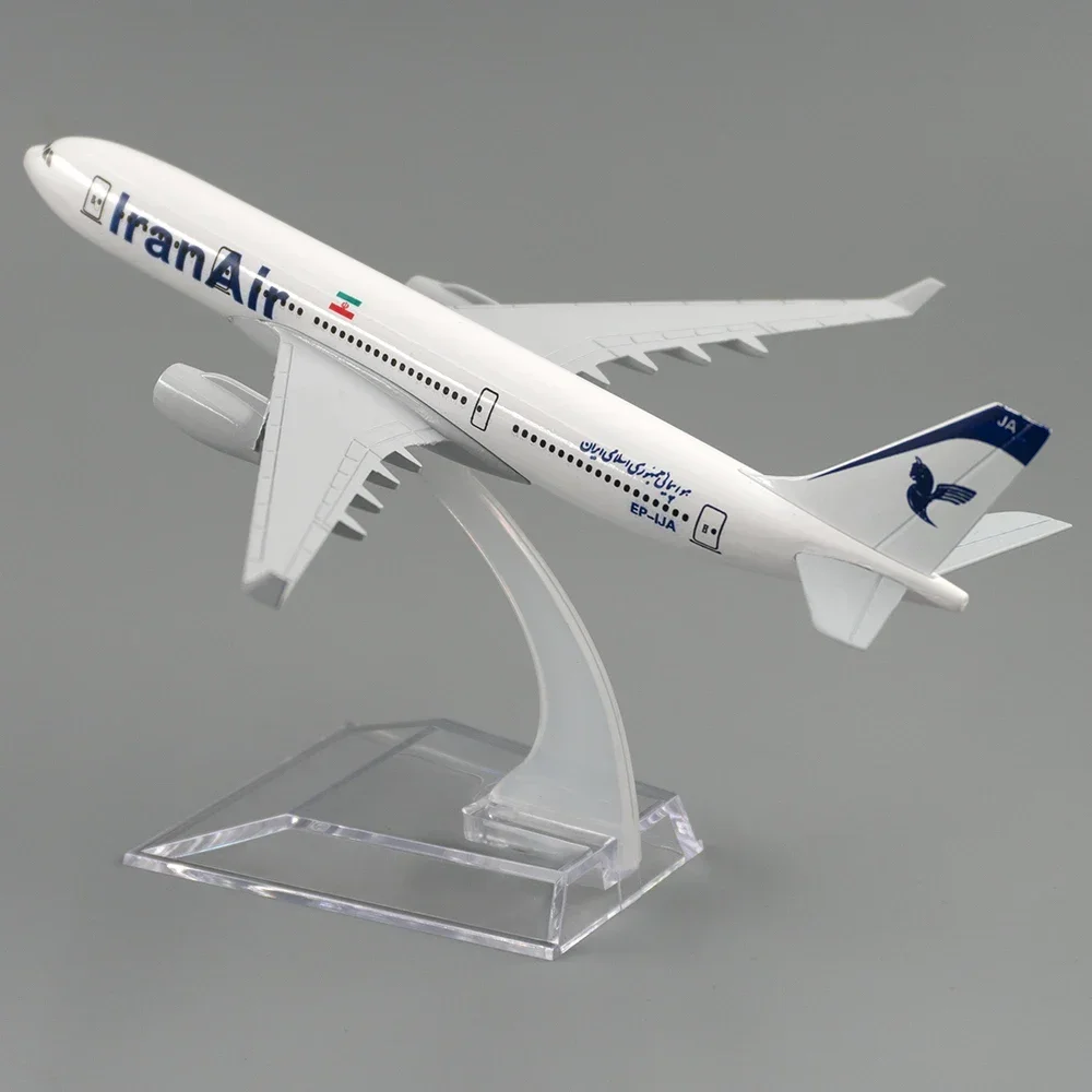 Avión de aleación a escala 1/400, Airbus A330 Irán Air, 16cm, modelo de avión, juguetes, decoración, colección de regalos para niños