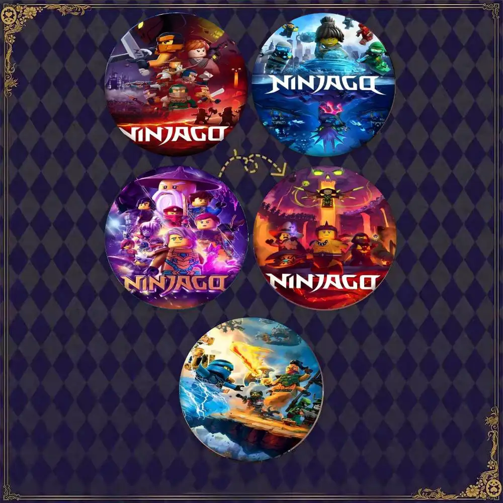 Pin de solapa de hojalata con insignia de la película L-Lego Ninjago, accesorio para ropa y mochila