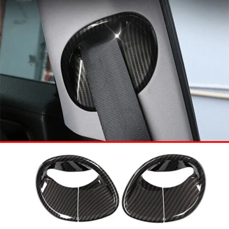 

ABS Car Styling Seat Safety Belt Decoration Cover Cap B Column Seat Belt Trim For Alfa Romeo Giulia 2017-20 Interior Accessories