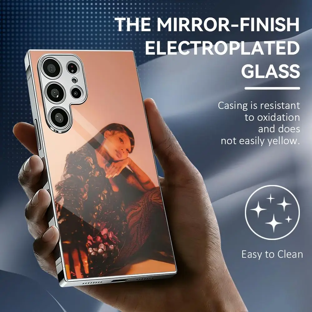S-Summer W-Walker Phone Case For Samsung Galaxy S25 S24 S23 Ultra Electroplated Metal Frame Shockproof Cover Phone Case