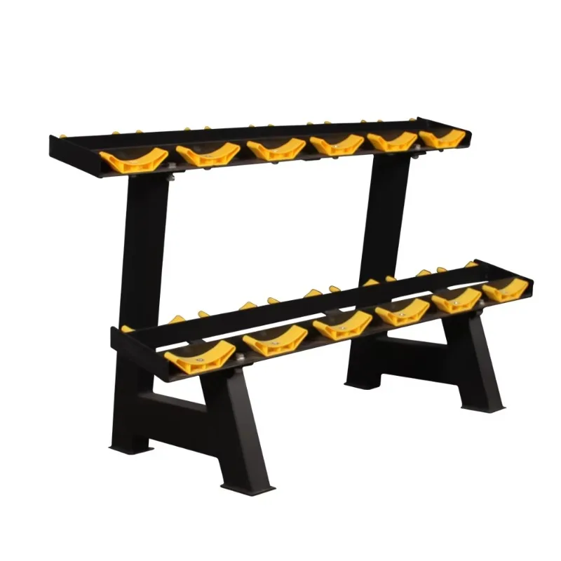 Double Layer Dumbbell Storage Rack Commercial Home Gym Strength Training Gear Thick Steel Sturdy  Fitness Daily Workout