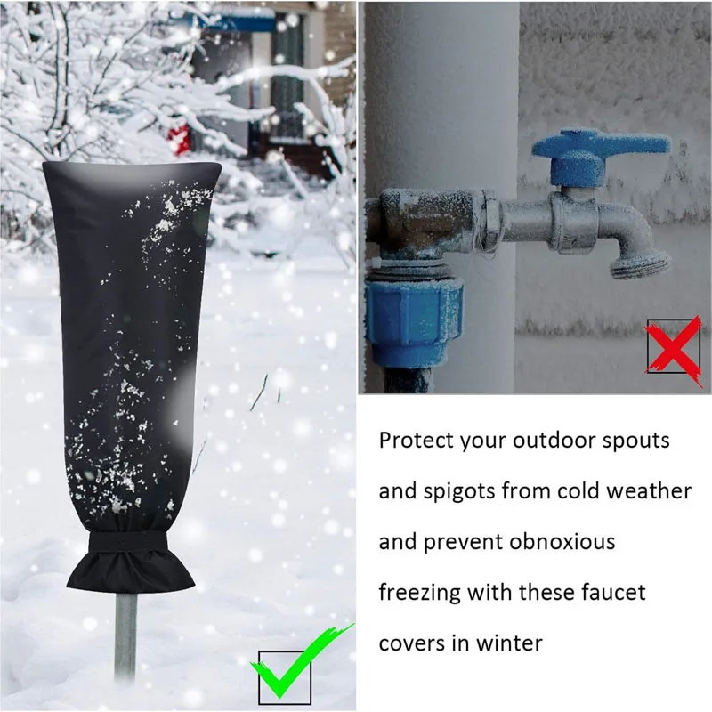 New Winter Waterproof Outdoor Faucet Cover Outside Garden Faucet Freeze Protection Sock Reusable Tap Protector