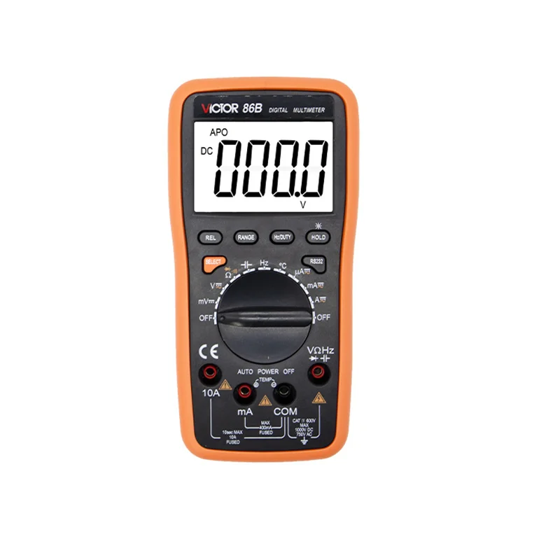 Victor 86 Digital Multimeter 22000 Counts Auto Range AC/DC Temperature Frequency Capacitor USB Tester Connect Transfer Polymeter