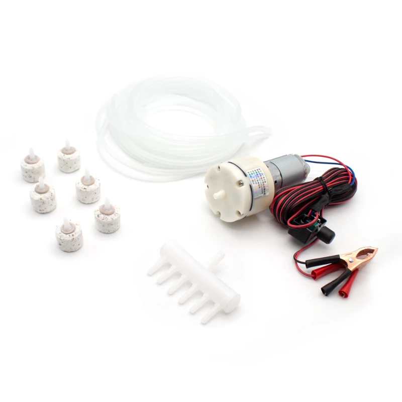 DC 12V Mini Air Pump Oxygen Pump Motor Volt Aquarium Pump Adjustment PWM Volume Fishing Aquarium Car Aerator Breeding