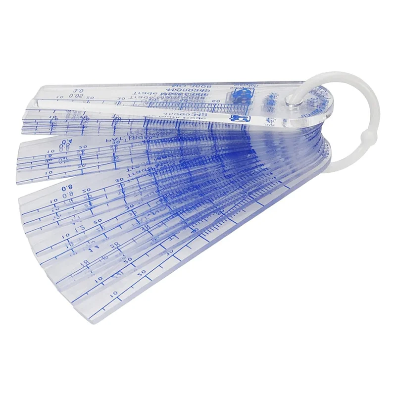 

A83I-Plastic Feeler Gauge 0.05Mm To 3Mm Metric Gap-Measuring Tool 21 Leaf