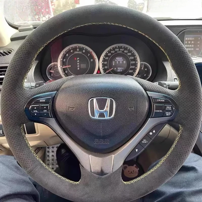 

Hand-Stitched non-slip Suede Car Steering Wheel Cover For Honda Accord Euro 2008-2015 Acura TSX 2009-2014 auto parts