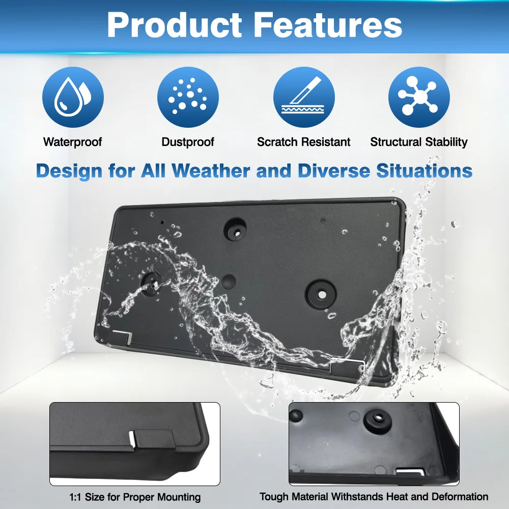 

For Ford Escape 2023 2024 2025 Car Front License Plate Bracket PJ6Z17A385A Front Bumper License Mounting Holder Auto Accessories