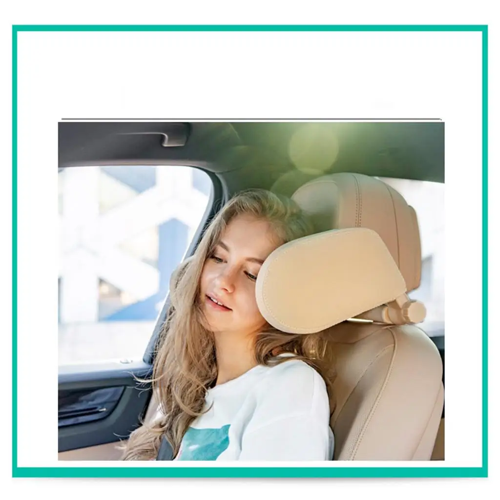 Car Pillow Headrest Adjustable Side Guard Neck Rest Cushion Soft PVC Leather Polyurethane Foam for Auto Seat Protection