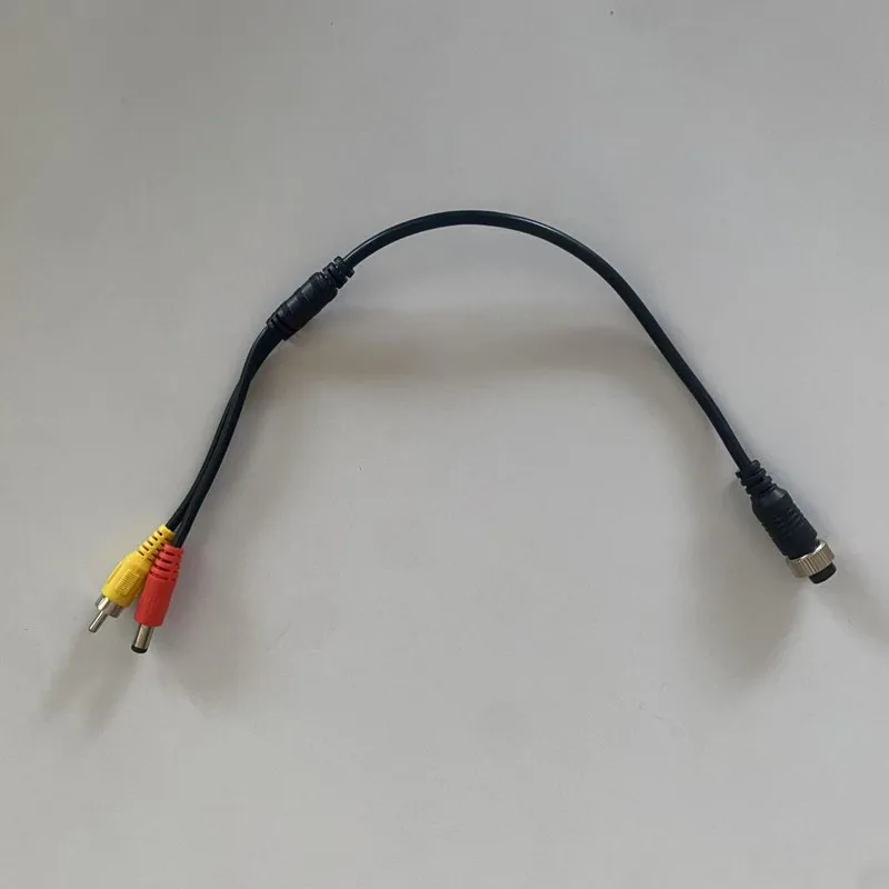 Adattatore cavo connettore prolunga testa aeronautica 4 pin maschio femmina a DC RCA maschio per telecamera CCTV