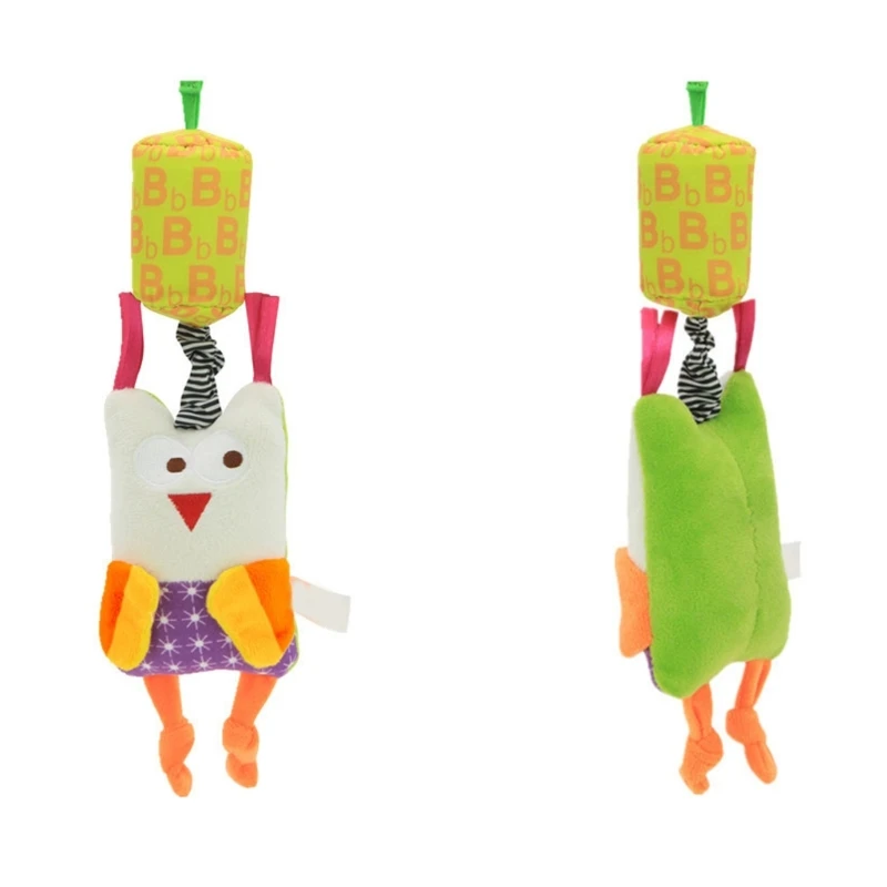 Pluszowe łóżeczko dla zwierząt mobilny wiszący wisiorek do wózka dziecięcego fotelik samochodowy słuchowa wizualna sensoryczna