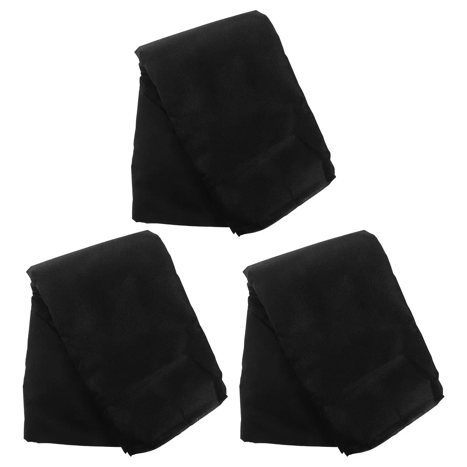 3Pcs Non Woven Hanging Flower Basket Liner Black Soft Flexible Garden Pot Liner for Patio Planter Box Raised Bed Soil Protection