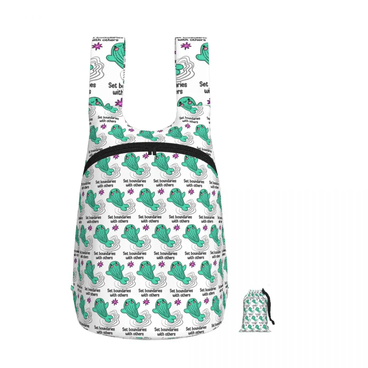 

Minty Whale Stay Calm Backpack Student Storage BookBag Children School Bag Laptop Shoulder Bags for Boys Girls