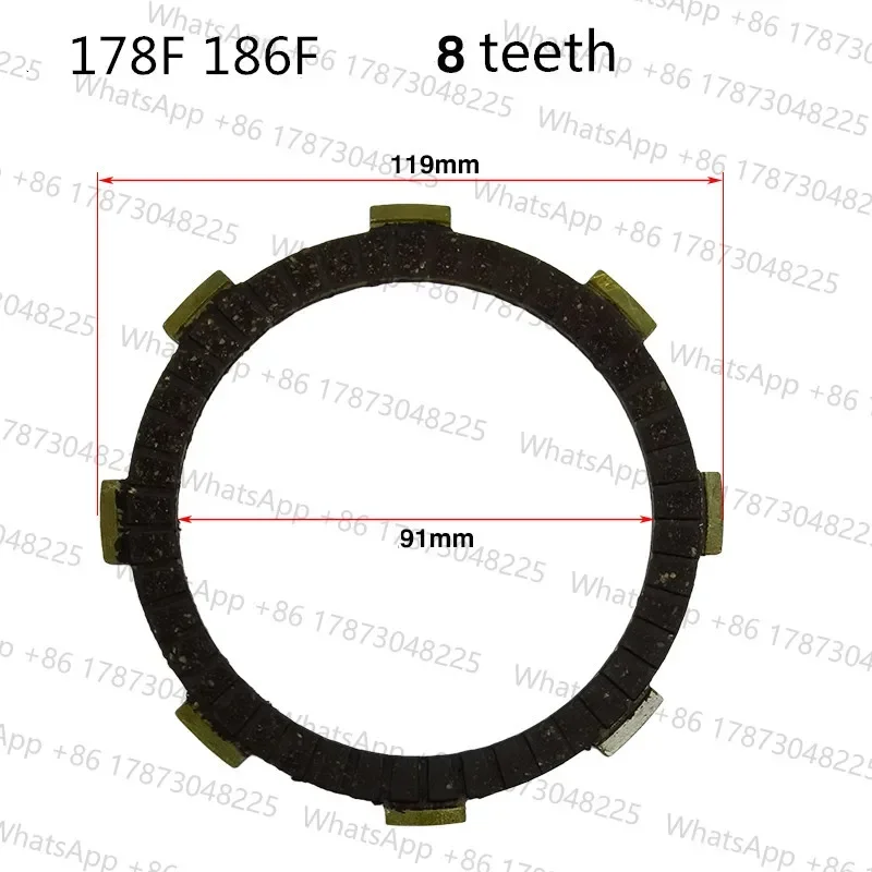 5 pcs  8 /12 Teeth Clutch Plate Comp for 171F 173F 178F 186F 188F 192F Diesel Engine Powered Cultivator / Garden Tillers