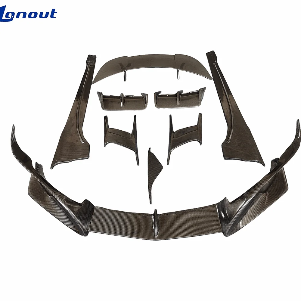 

Топc стиль углеродного волокна передняя губа задняя губа диффузор боковые юбки спойлер комплекты кузова автомобиля для Bmw I8 2014-2018