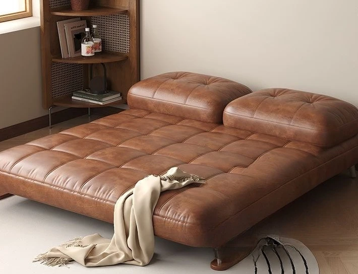 Sofa bed, foldable, one-piece dual-use, medieval style, living room balcony telescopic bed