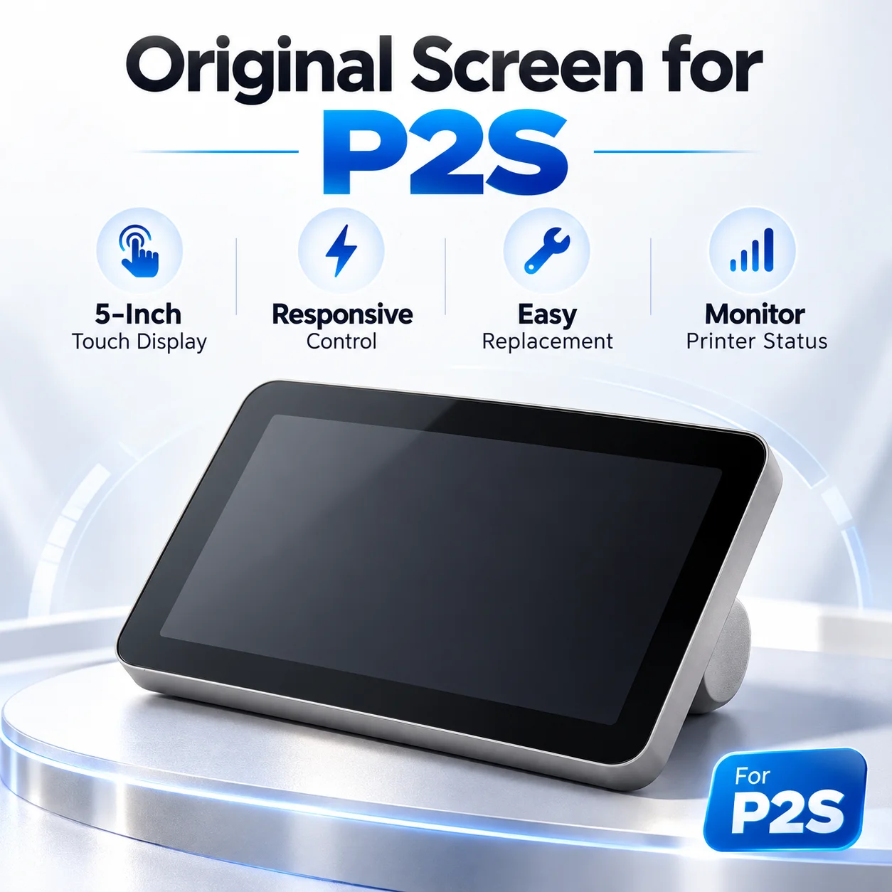 Original Bambu Lab P2S 5-Inch Touchscreen Display Replacement Part for 3D Printer