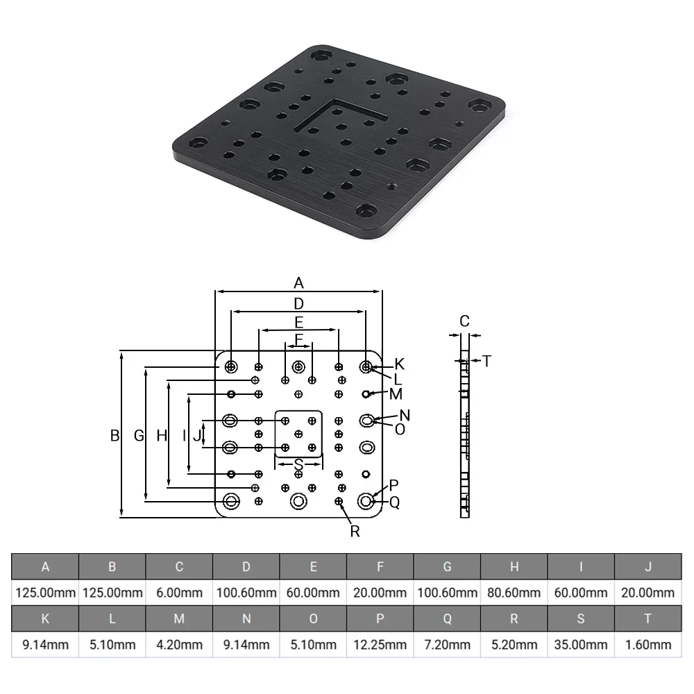 OpenBuilds XLarge C-Beam Gantry Plate Set Black Aluminum V Slot Solid V Wheel Kit for CNC Router 3D Printer Linear Motion Parts