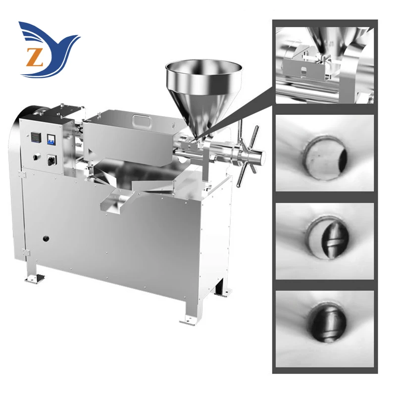 Oil Pressers Machine 30-40kg Per Hours Seeds Sunflower Sesame Coconut Peanut Vegetable Bean Hot Cold Commercial Extraction Maker