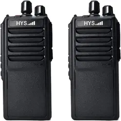 HYS 초장거리 핸드헬드 워키토키 양방향 라디오, 25 와트, 16 채널, 400-480Mhz, UHF, 4000mAh 배터리, 2 팩