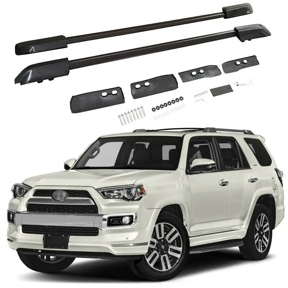 

High Quality Aluminum 2PCS Roof Rail Fits For Toyota 4Runner 2010-2024 Roof Cargo Cross Luggage Bars