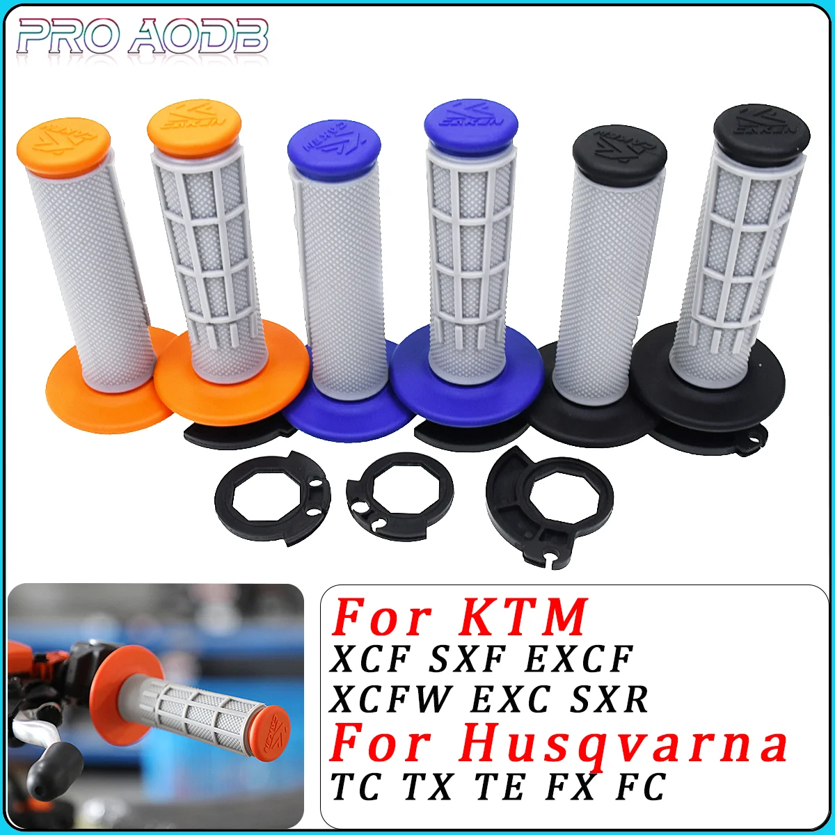 

Motorcycle NEW Handlebar Lock-on Grips For KTM SX SX-F EXC EXC-F XC XC-F XC-W TPI SIX DAYS 125-500 2008-2020 Enduro Dirt Bike